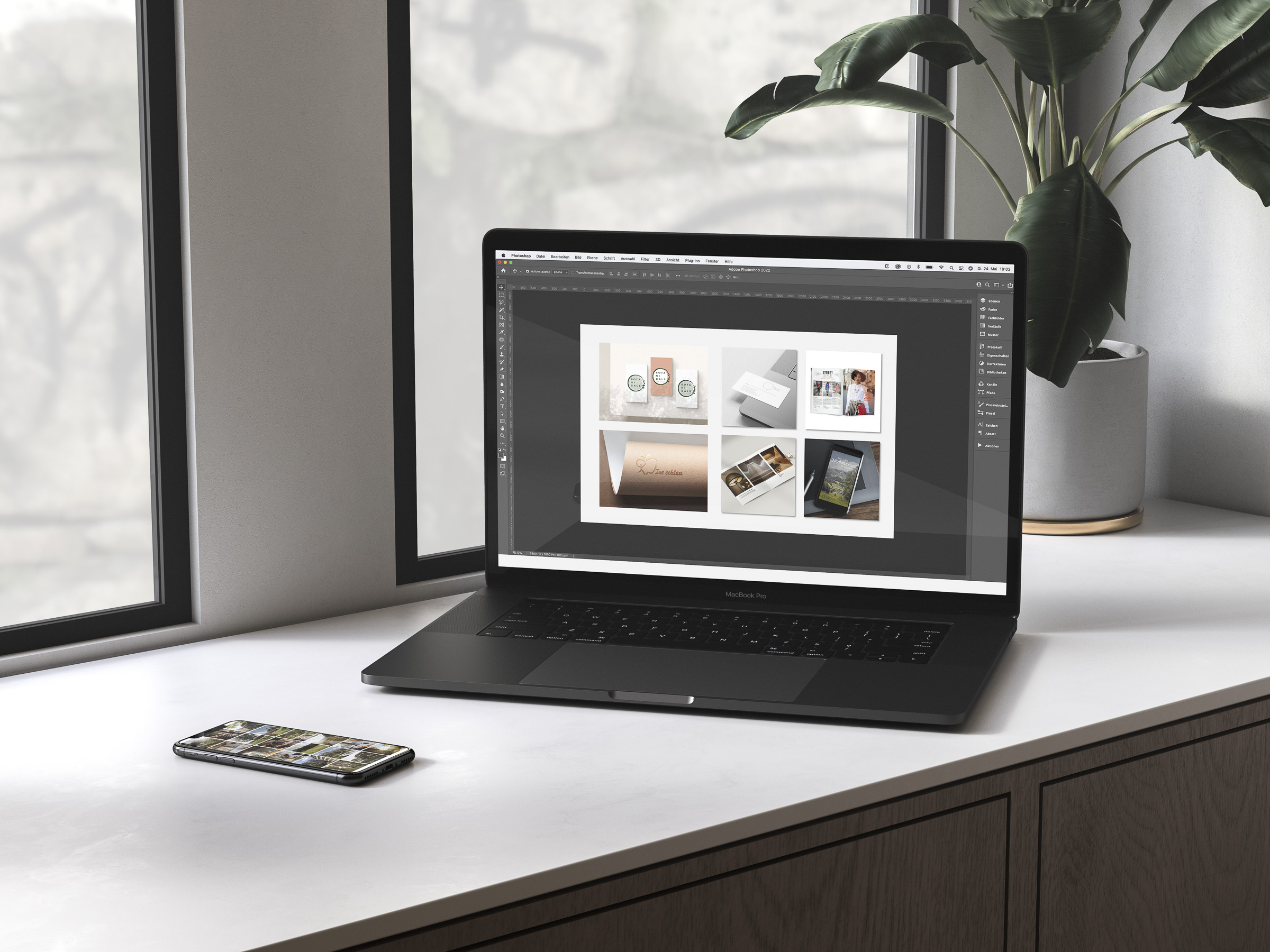 Modern iPhone X and Macbook Pro Mockup Vol.3 by Anthony Boyd Gra