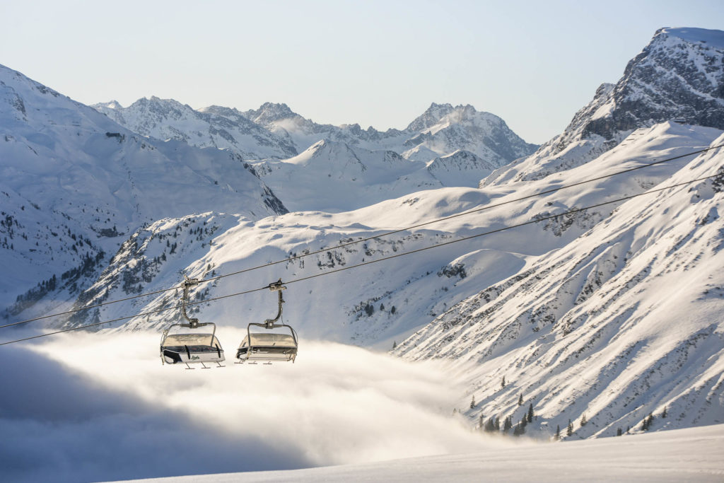 Skilift im Skigebiet Lech am Arlberg