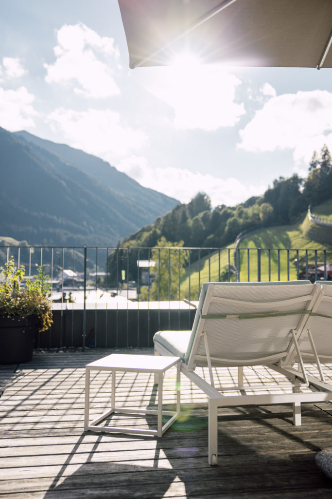 Ausblick von der Dachterrasse, Adler Resort Hinterglemm