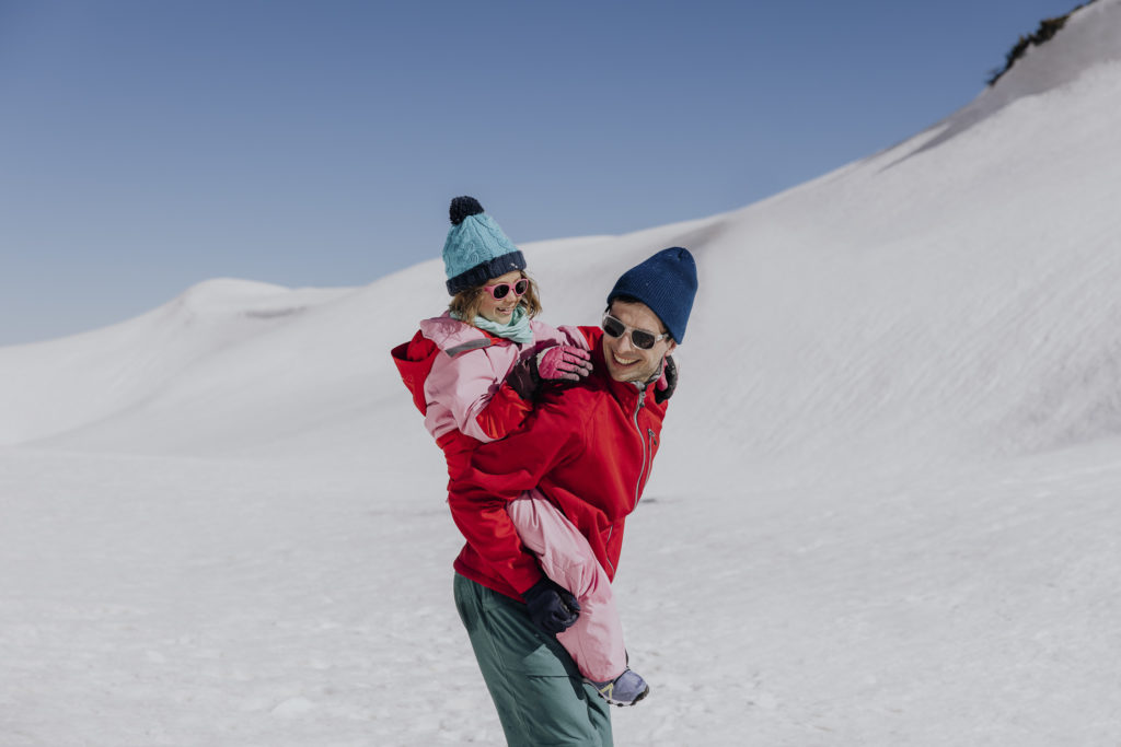 Familie im Schnee, Dachstein-Krippenstein, Oberösterreich, Fotograf Creating Click