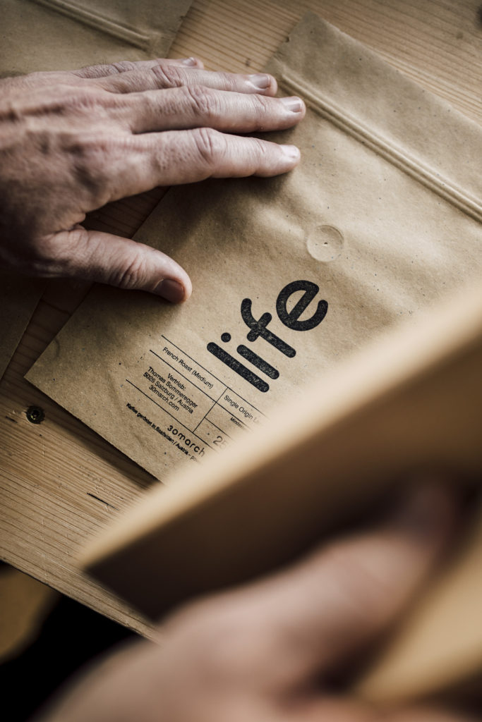 Kafferösterei Logo drucken, Coffeerence Saalfelden, Salzburg