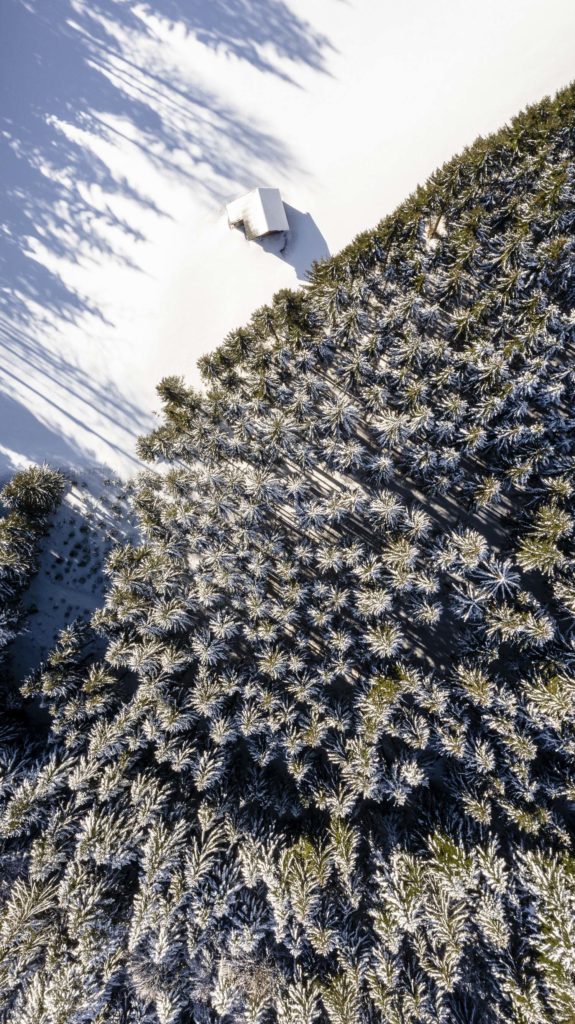 Winterlandschaft im Salzburger Land, Drohnenfoto, Fotograf Creating Click