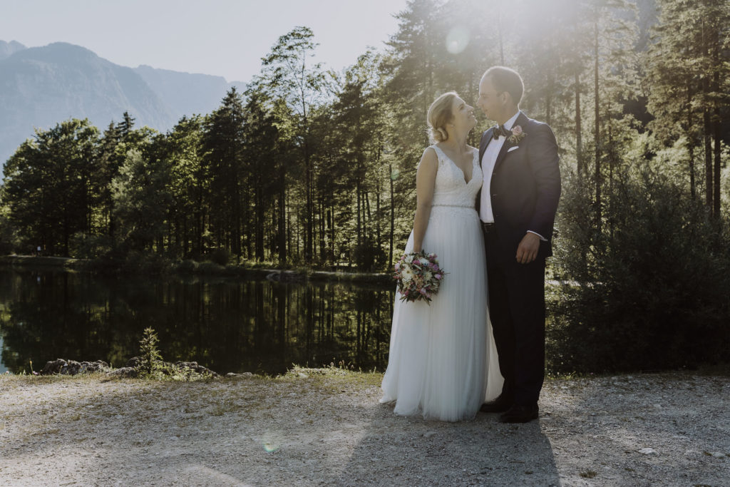 Brautpaarshooting im Bluntautal, Hochzeit Golling in Salzburg