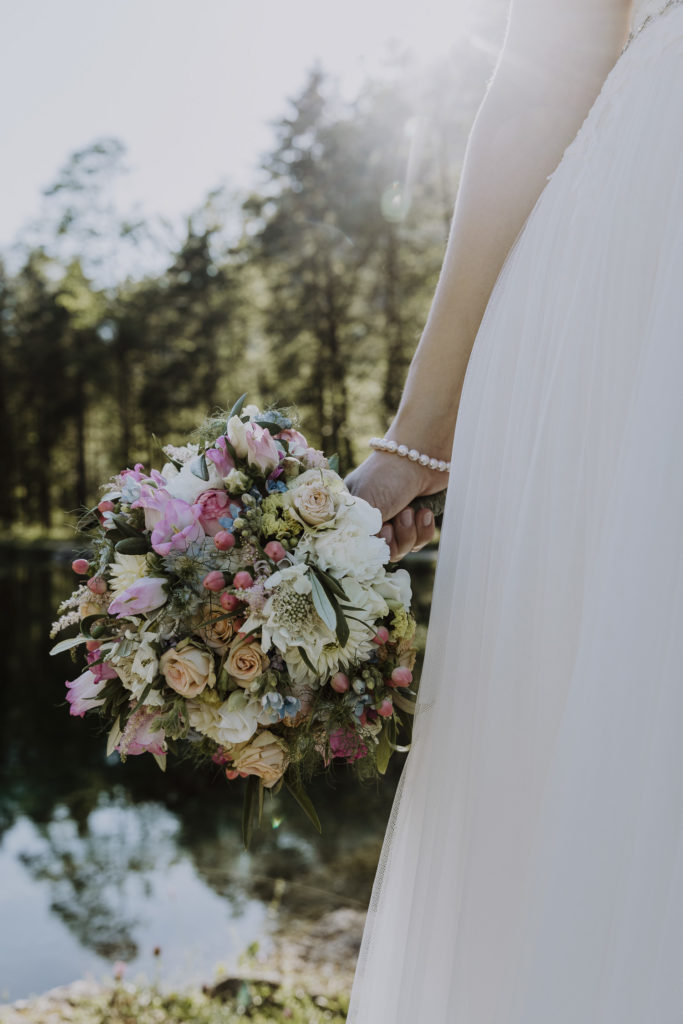 Detail Brautstrauß, Hochzeit Golling in Salzburg