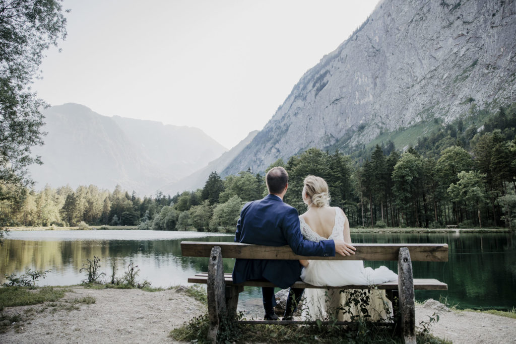 Brautpaarshooting im Bluntautal, Hochzeit Golling in Salzburg