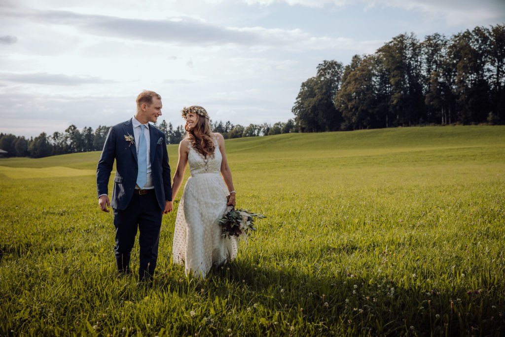 Brautpaarshooting in der Natur, Hochzeit im Salzkammergut