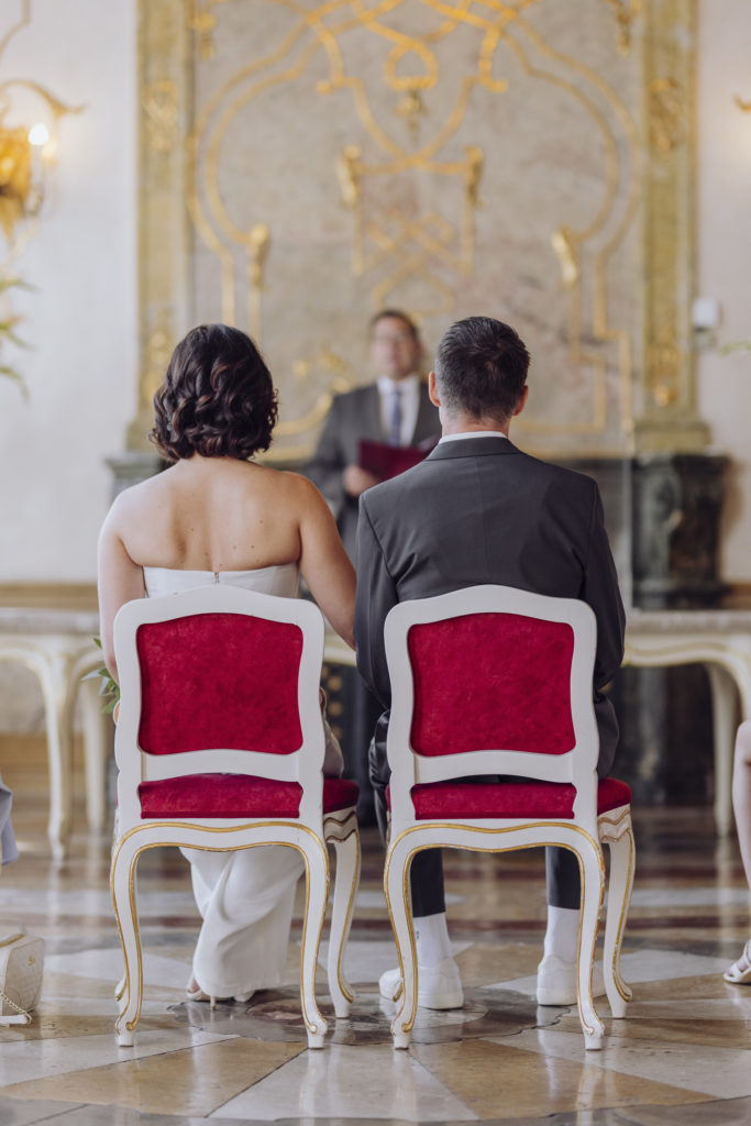 Standesamtliche Hochzeit im Marmorsaal, Schloss Mirabell in Salzburg