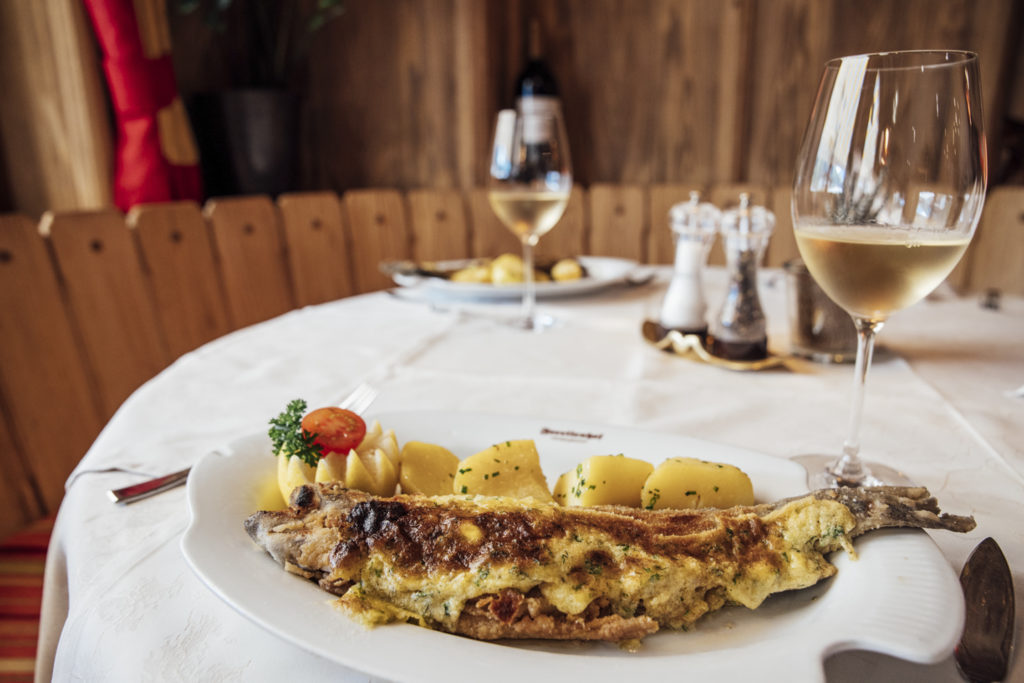 Saalbach Forellenhof Kulinarikshooting, Forelle Müllnerinnen Art